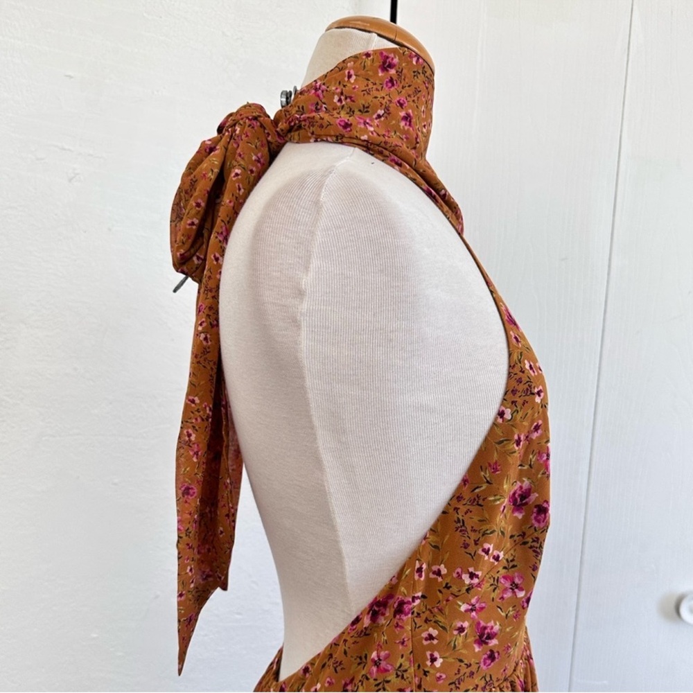 Orange Floral Halter Maxi Dress LoveShackFancy Isabel marant LoveShackFancy - Picture 6 of 9